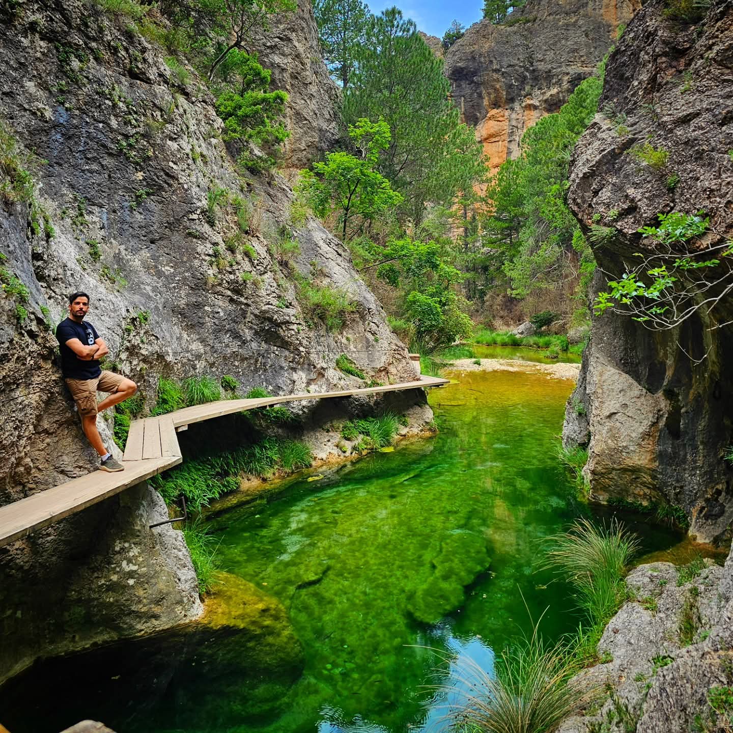 Hidden canyon and turquoise river
